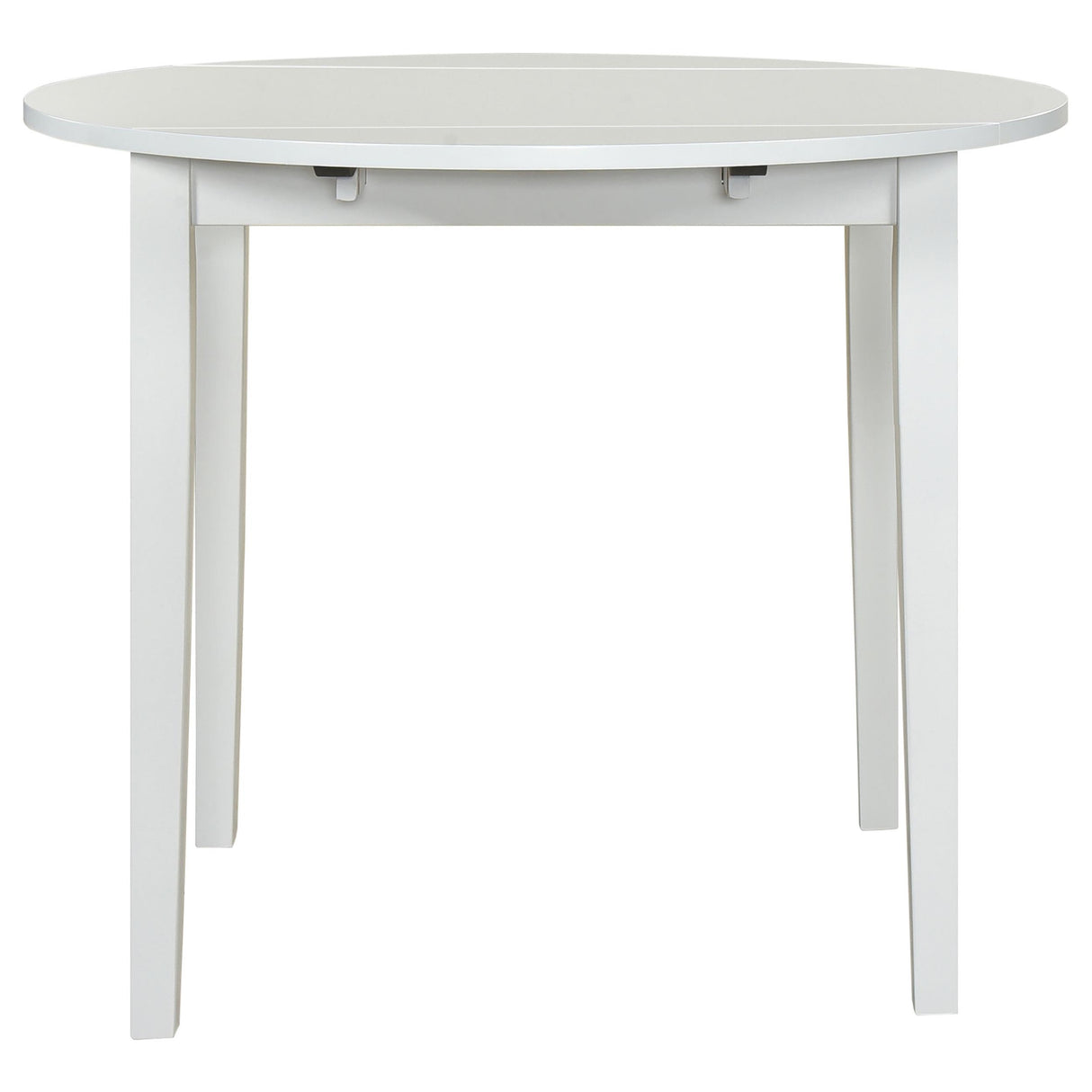 Bucknell White 3-Piece Round Drop Leaf Dining Set from Coaster - Luna Furniture