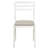 Bucknell White 3-Piece Round Drop Leaf Dining Set from Coaster - Luna Furniture