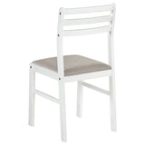 Bucknell White 3-Piece Round Drop Leaf Dining Set from Coaster - Luna Furniture