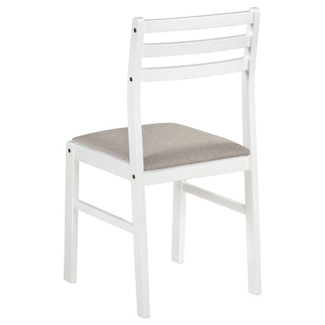 Bucknell White 3-Piece Round Drop Leaf Dining Set from Coaster - Luna Furniture