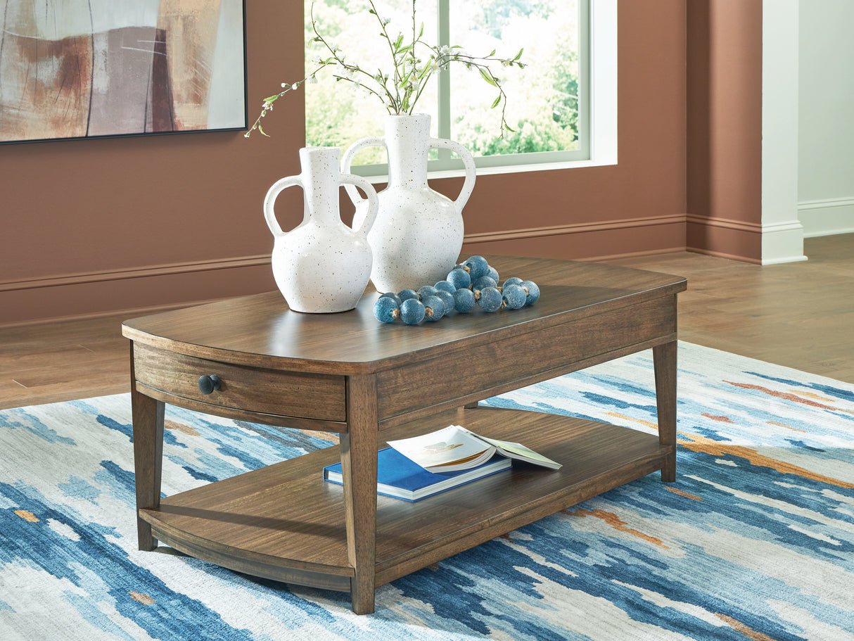 Burkbyer Brown Coffee Table from Ashley - Luna Furniture