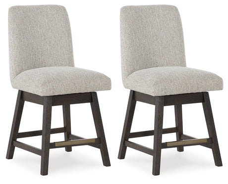 Burkhaus Dark Brown Counter Height Barstool, Set of 2 from Ashley - Luna Furniture