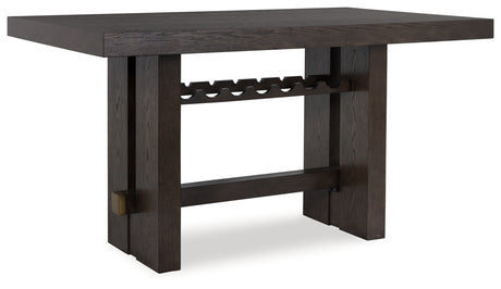 Burkhaus Dark Brown Counter Height Dining Table from Ashley - Luna Furniture