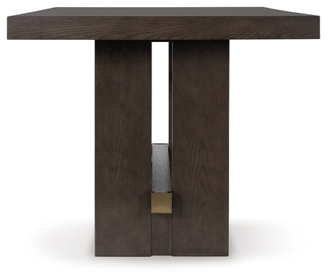 Burkhaus Dark Brown Counter Height Dining Table from Ashley - Luna Furniture