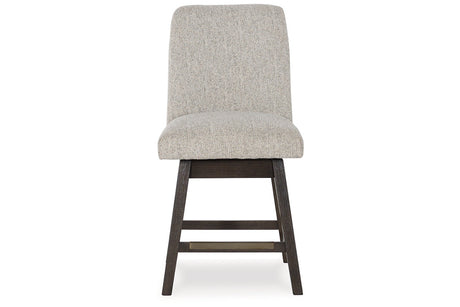 Burkhaus Dark Brown Counter Height Dining Table and 4 Barstools from Ashley - Luna Furniture