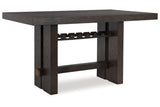 Burkhaus Dark Brown Counter Height Dining Table and 4 Barstools from Ashley - Luna Furniture