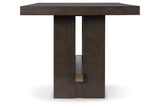 Burkhaus Dark Brown Counter Height Dining Table and 4 Barstools from Ashley - Luna Furniture