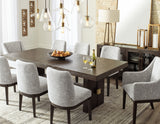 Burkhaus Dark Brown Dining Table and 8 Chairs from Ashley - Luna Furniture