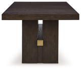 Burkhaus Dark Brown Dining Table and 8 Chairs with Server from Ashley - Luna Furniture