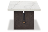 Burkhaus White/Dark Brown Coffee Table and 2 Ends from Ashley - Luna Furniture