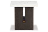 Burkhaus White/Dark Brown Coffee Table and 2 Ends from Ashley - Luna Furniture