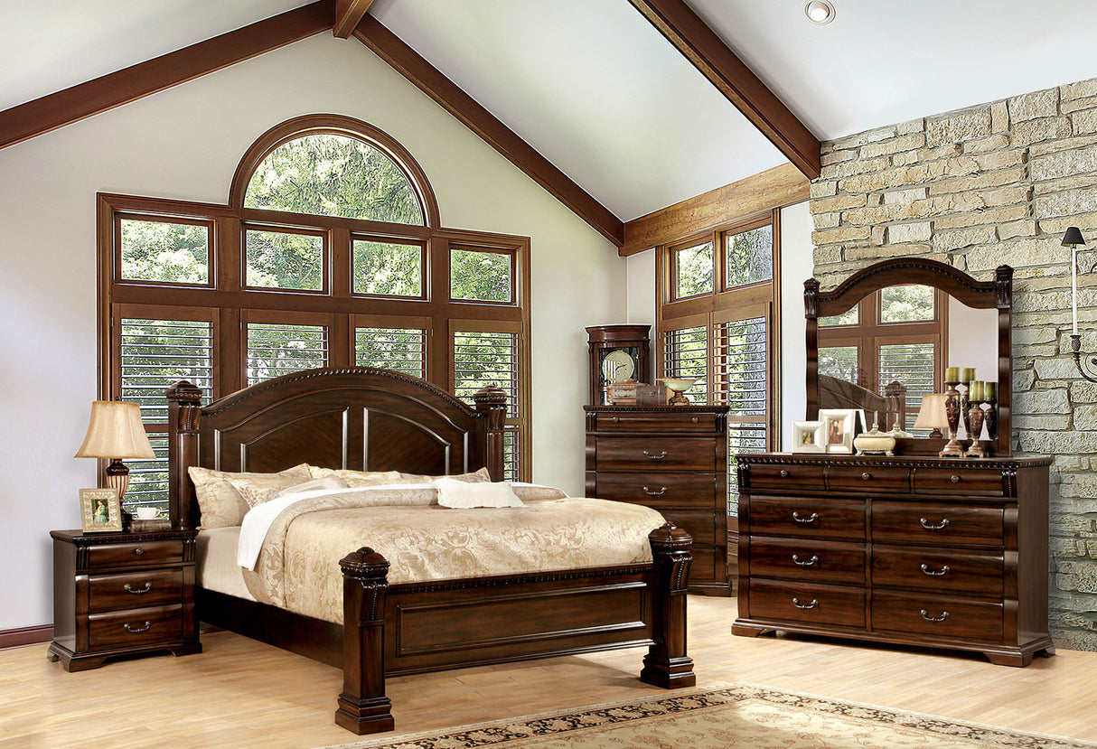 Burleigh Cherry Queen Bed from Furniture of America - Luna Furniture