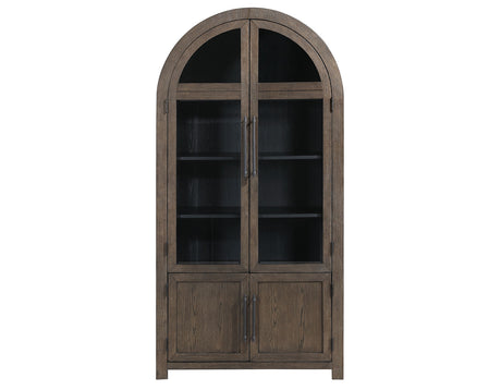 Burlington Cocoa Curio with Black Interior from Steve Silver - Luna Furniture