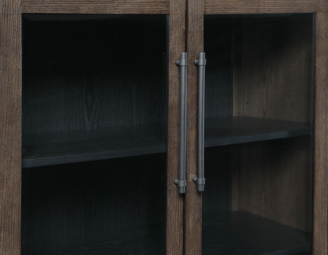 Burlington Cocoa Curio with Black Interior from Steve Silver - Luna Furniture