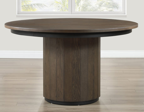 Burlington Ebony 52-inch Round Dining Table from Steve Silver - Luna Furniture