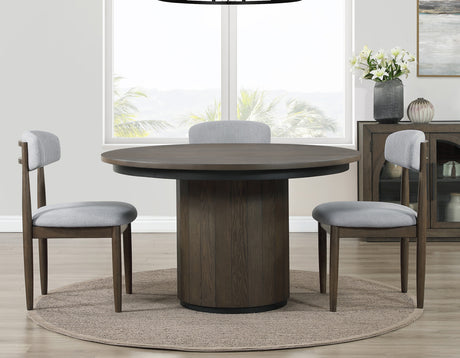 Burlington Ebony 52-inch Round Dining Table from Steve Silver - Luna Furniture