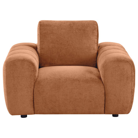 Burnett Chenille Upholstered Accent Chair Burnt Orange from Coaster - Luna Furniture
