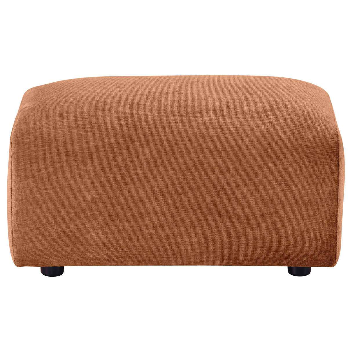 Burnett Chenille Upholstered Ottoman Burnt Orange from Coaster - Luna Furniture