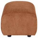 Burnett Chenille Upholstered Ottoman Burnt Orange from Coaster - Luna Furniture