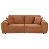 Burnett Chenille Upholstered Wide Arm Sofa Burnt Orange from Coaster - Luna Furniture
