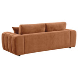 Burnett Chenille Upholstered Wide Arm Sofa Burnt Orange from Coaster - Luna Furniture