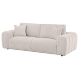 Burnett Chenille Upholstered Wide Arm Sofa Ivory from Coaster - Luna Furniture