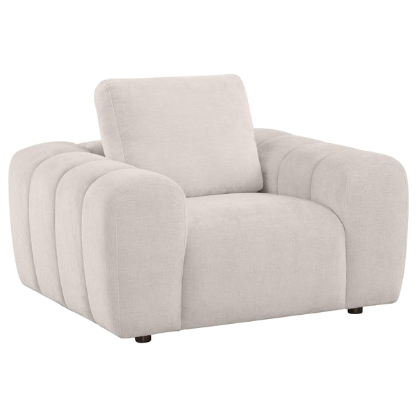 Burnett Ivory Chenille Upholstered Accent Chair
