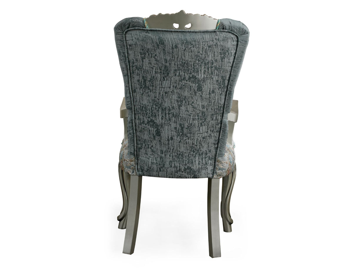 Buse Diningroom (Consol With Mirror & Dining Table & 2 Arm Chair & 4 Chair) Light Green from Furnia - Luna Furniture