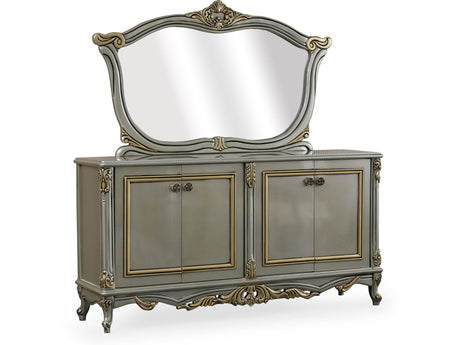 Buse Diningroom Consol With Mirror Light Green from Furnia - Luna Furniture