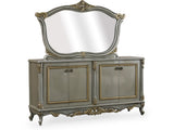 Buse Diningroom (Consol With Mirror & Dining Table & 2 Arm Chair & 4 Chair) Light Green from Furnia - Luna Furniture