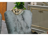 Buse Diningroom (Consol With Mirror & Dining Table & 2 Arm Chair & 4 Chair) Light Green from Furnia - Luna Furniture