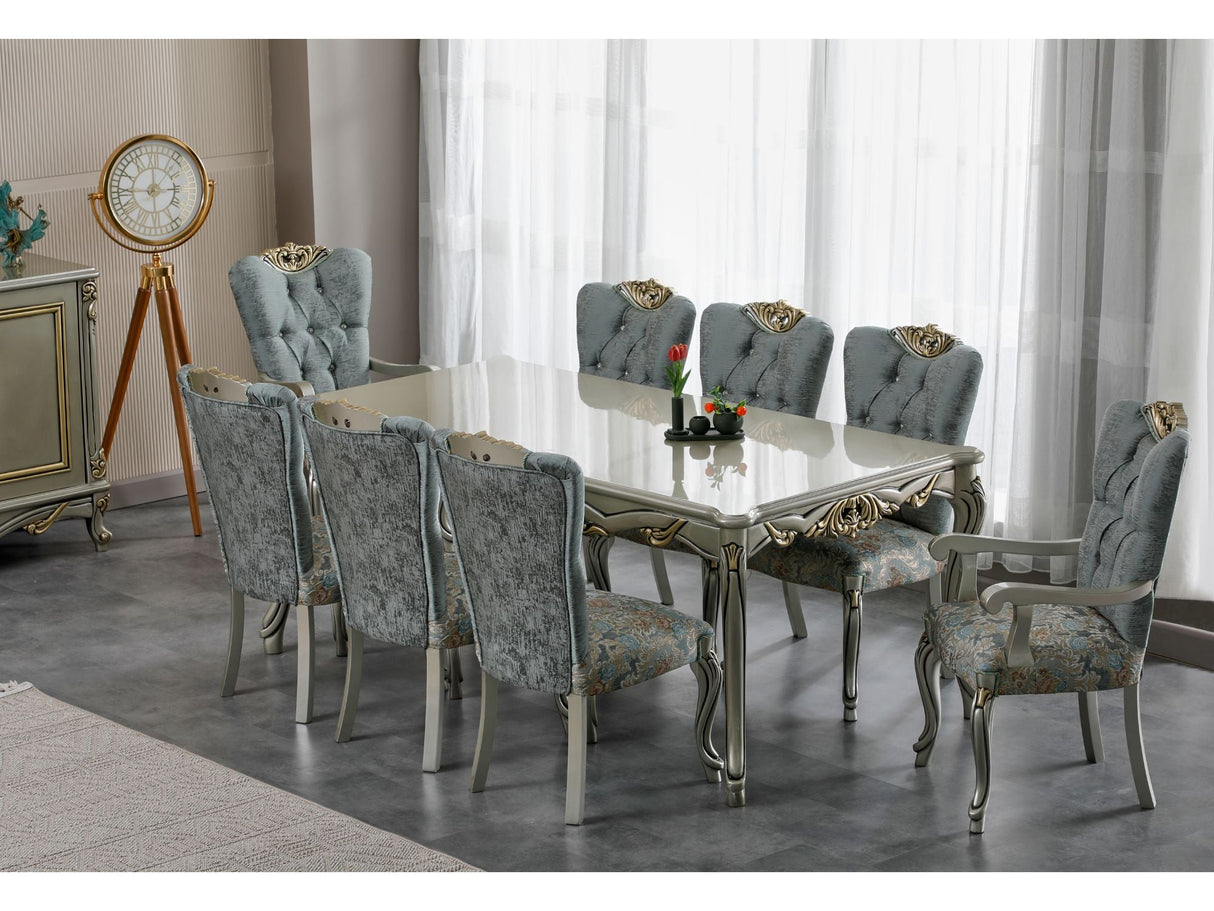 Buse Diningroom Table Light Green, Table 144" from Furnia - Luna Furniture