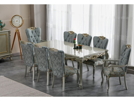 Buse Diningroom Table Light Green, Table 82" from Furnia - Luna Furniture