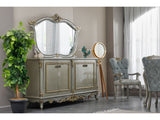 Buse Diningroom (Consol With Mirror & Dining Table & 2 Arm Chair & 4 Chair) Light Green from Furnia - Luna Furniture
