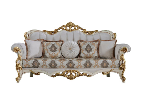 Buse Traditional Sofa in Cream from Furnia - Luna Furniture