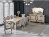 Buse Diningroom Table Cream, Table 87" from Furnia - Luna Furniture