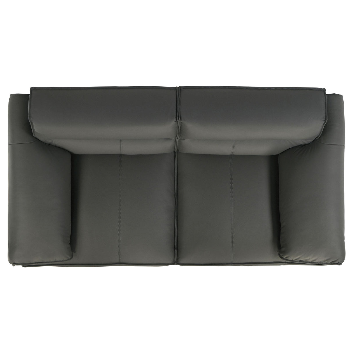 Buxton Graphite Top Grain Leather Upholstered Loveseat from Coaster - Luna Furniture