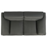 Buxton Graphite Top Grain Leather Upholstered Loveseat from Coaster - Luna Furniture