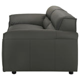 Buxton Graphite Top Grain Leather Upholstered Sofa from Coaster - Luna Furniture