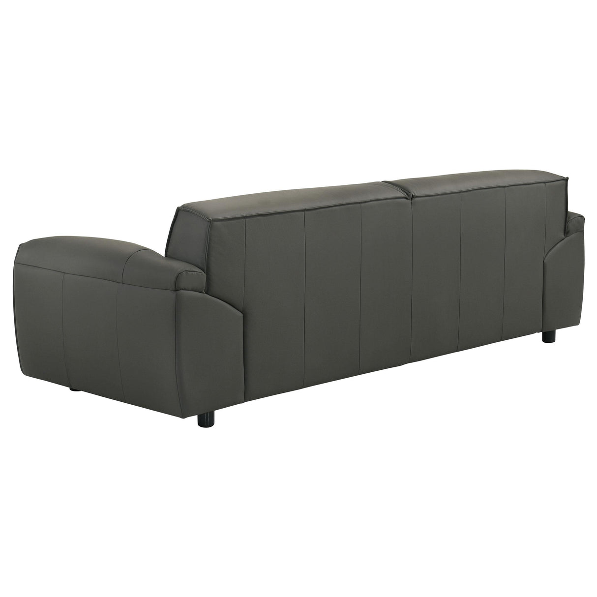 Buxton Graphite Top Grain Leather Upholstered Sofa from Coaster - Luna Furniture