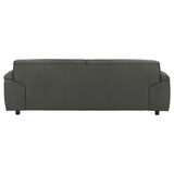 Buxton Graphite Top Grain Leather Upholstered Sofa from Coaster - Luna Furniture