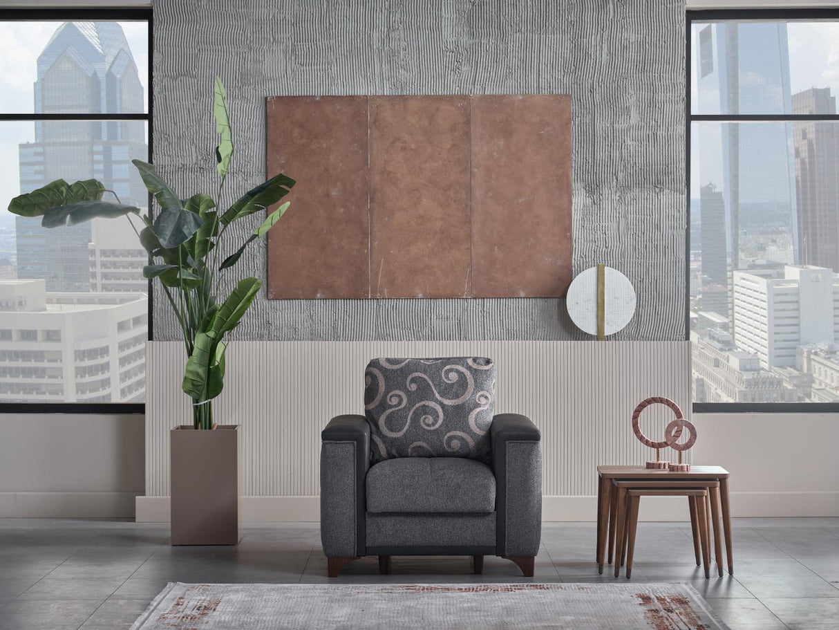 Charlotte Dupont Anthracite Living Room Set from Bellona - Luna Furniture