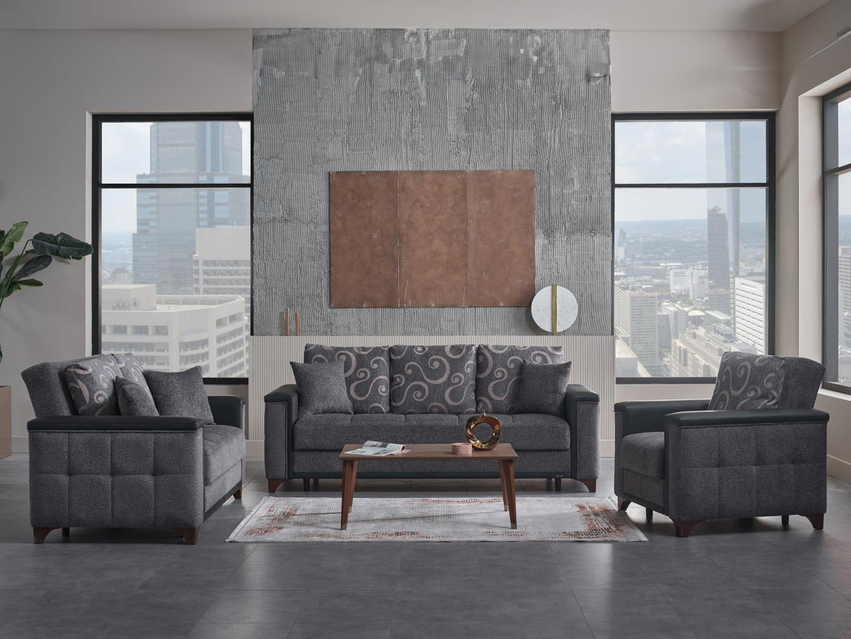 Charlotte Dupont Anthracite Loveseat from Bellona - Luna Furniture