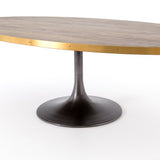Evans Oval Dining Table in Reclaimed Burnt Oak from Four Hands - Luna Furniture