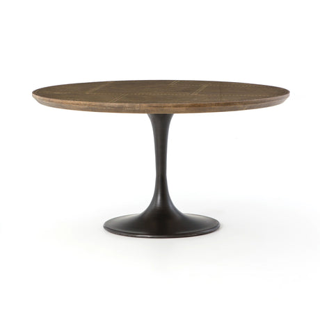 Powell Dining Table in Bright Brass Clad from Four Hands - Luna Furniture