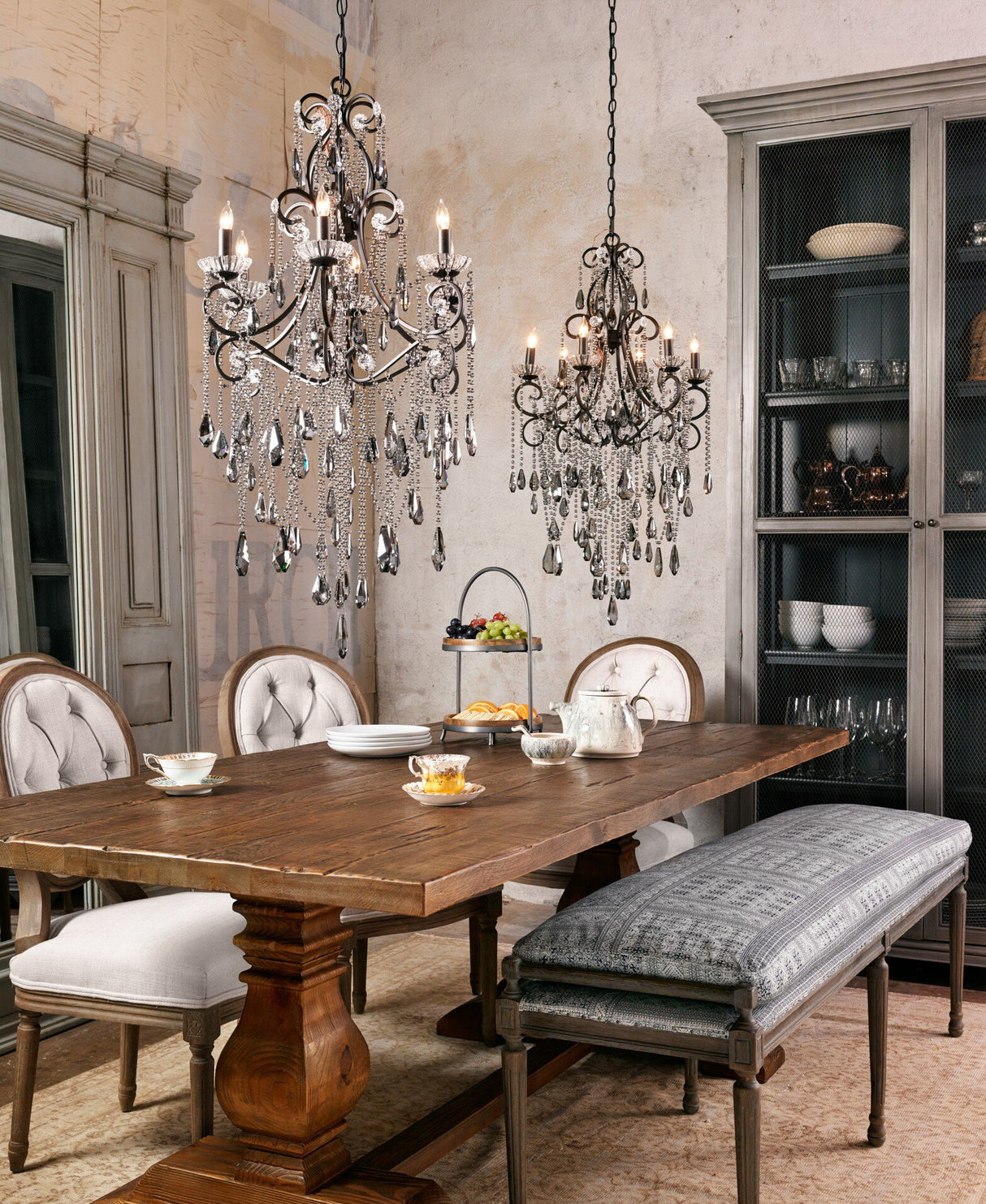 Durham Dining Table in Waxed Bleached Reclaimed Pine from Four Hands - Luna Furniture