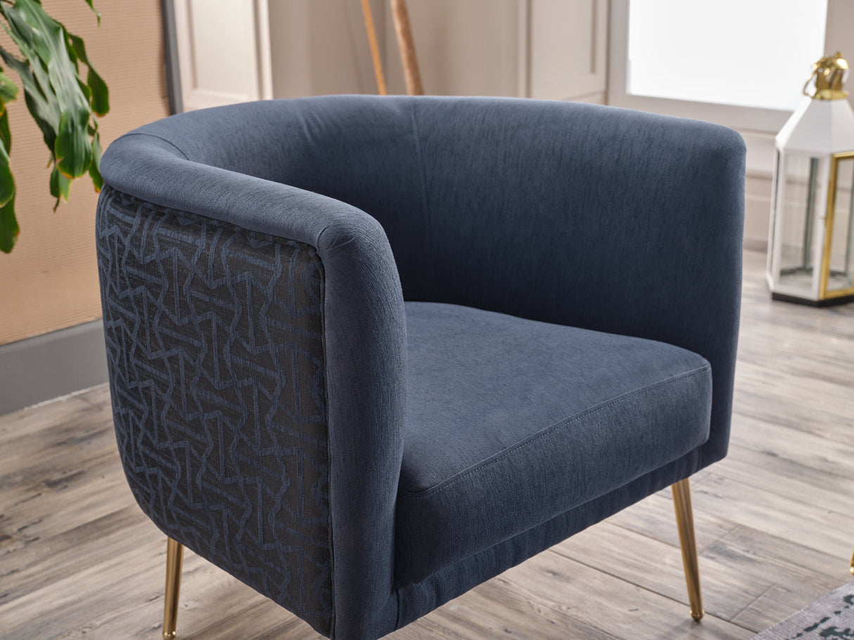 Cloak Navy Accent Chair from Bellona - Luna Furniture