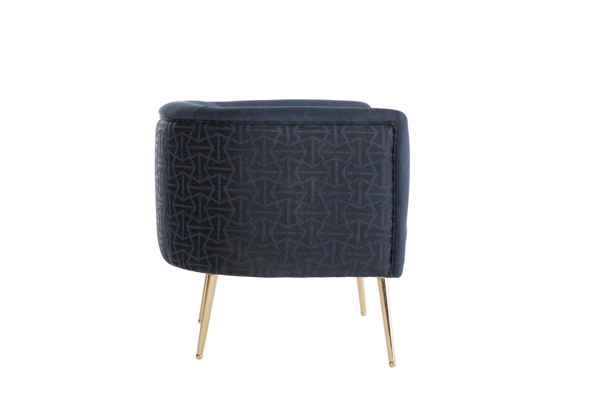 Cloak Navy Accent Chair from Bellona - Luna Furniture