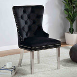 Jewett Black Wingback Chair from Furniture of America - Luna Furniture