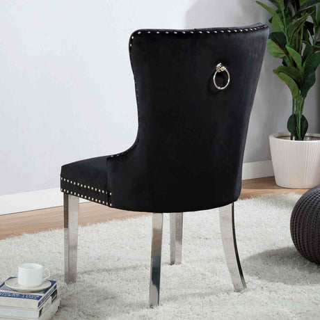 Jewett Black Wingback Chair from Furniture of America - Luna Furniture